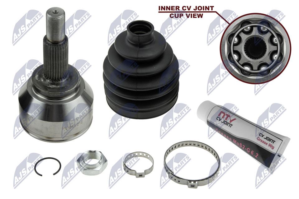 Homokineet reparatie set, aandrijfas Vooras links
